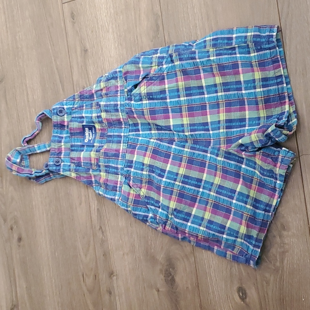 4t Oshkosh plaid shortalls